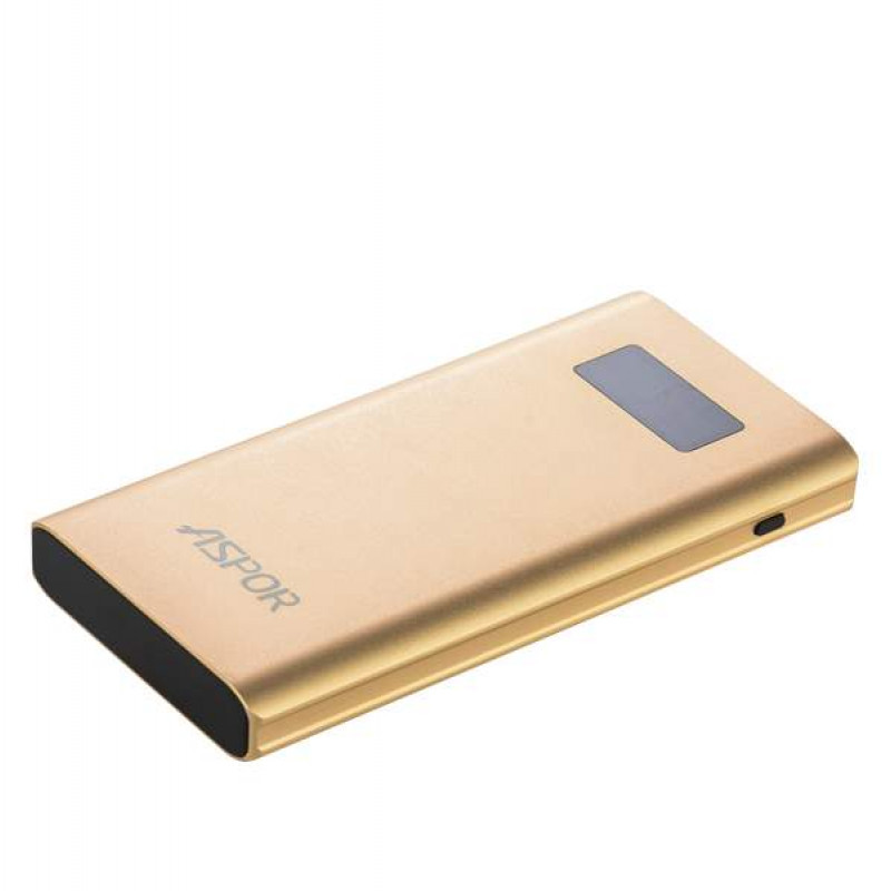 

Powerbank Aspor Q388, 10 000mAh- золото