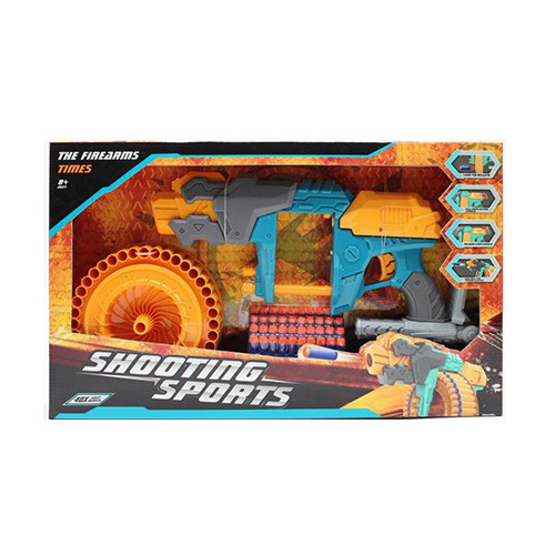 

Автомат Limo Toy 6069 47см, мягкие пули 40 шт с барабаном и магазином для патронов