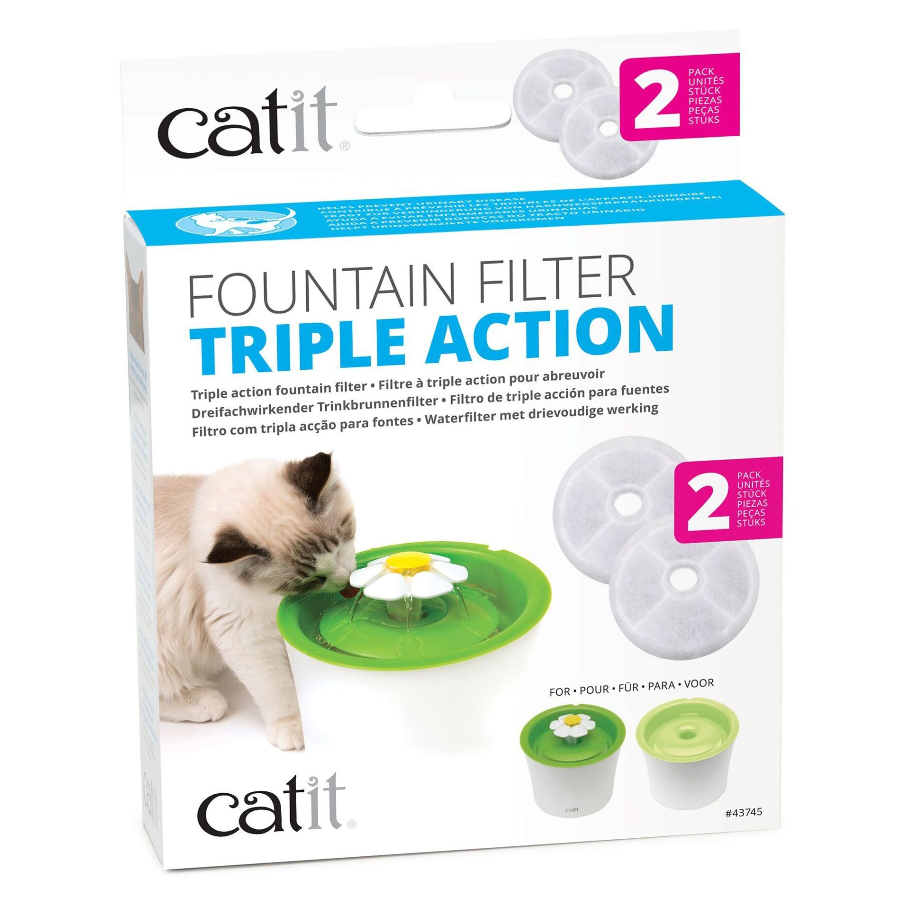 

Сменный фильтр для поилки Catit (для Flower Fountain и Fresh & Clear), 2 шт.
