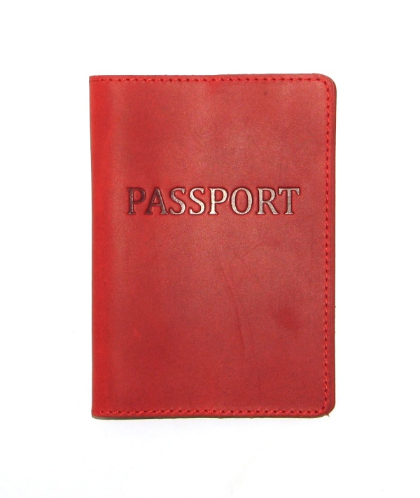 

Обложка для паспорта DNK Leather кожаная Паспорт H col.H красная (42001)