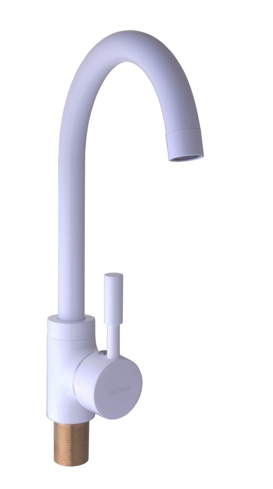 

Смеситель кухонный Globus Gllr-0103s White Lazer