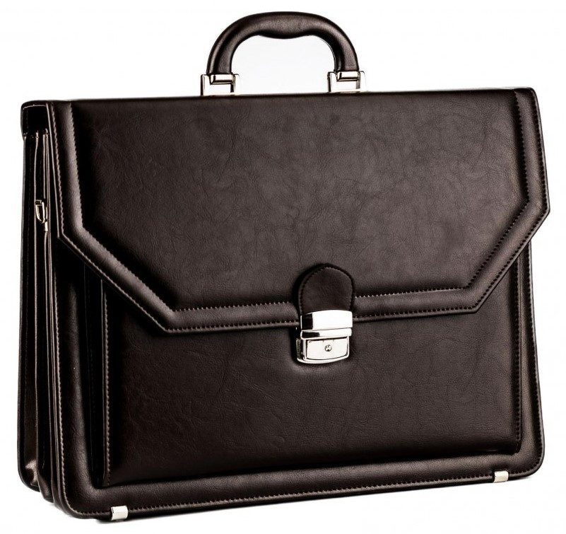 

Большой деловой портфель из кожзаменителя AMO коричневый supersumka (TР012SST01 brown)