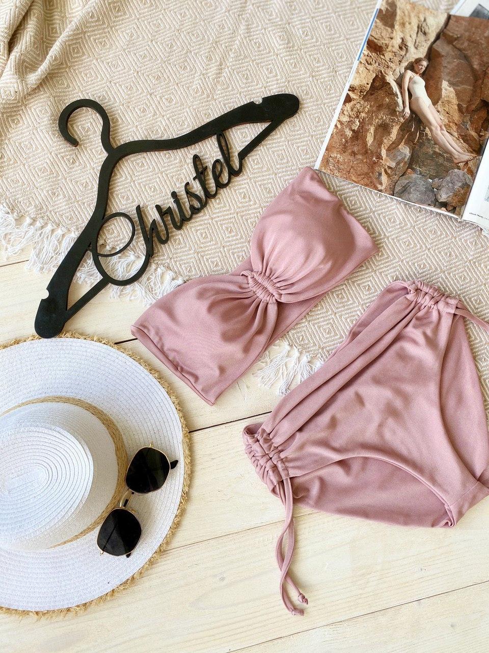 

Женский купальник раздельный Christel Темная пудра S