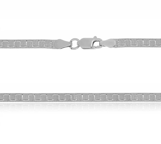 

Серебряная цепь Shkatulka родированная плоская лента 823Р 10/50, размер 50