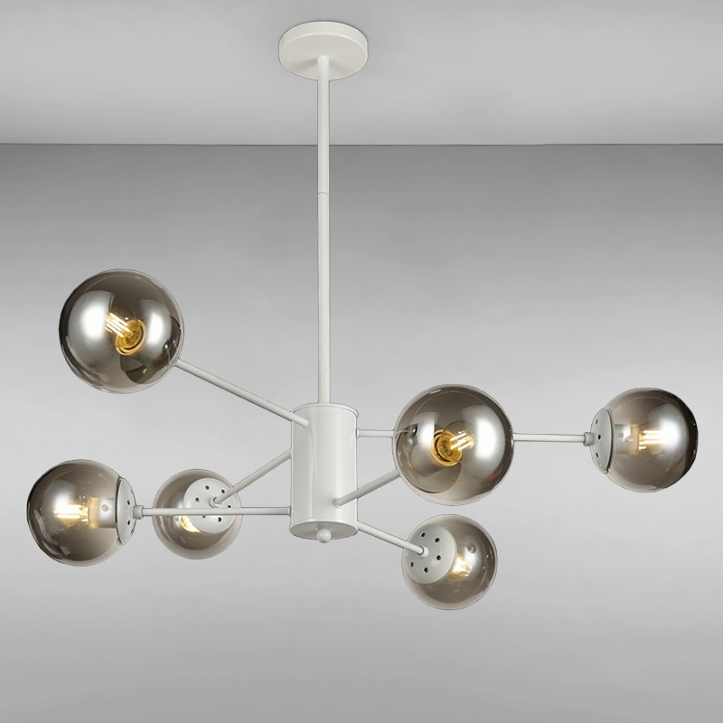 

Люстра подвесная Light House LS-14858-6 WH+BK белая