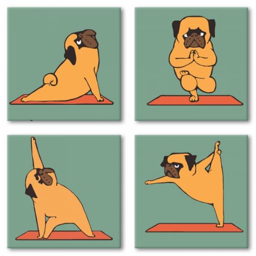 

Картина по номерам "Полиптих: Yoga-dog"