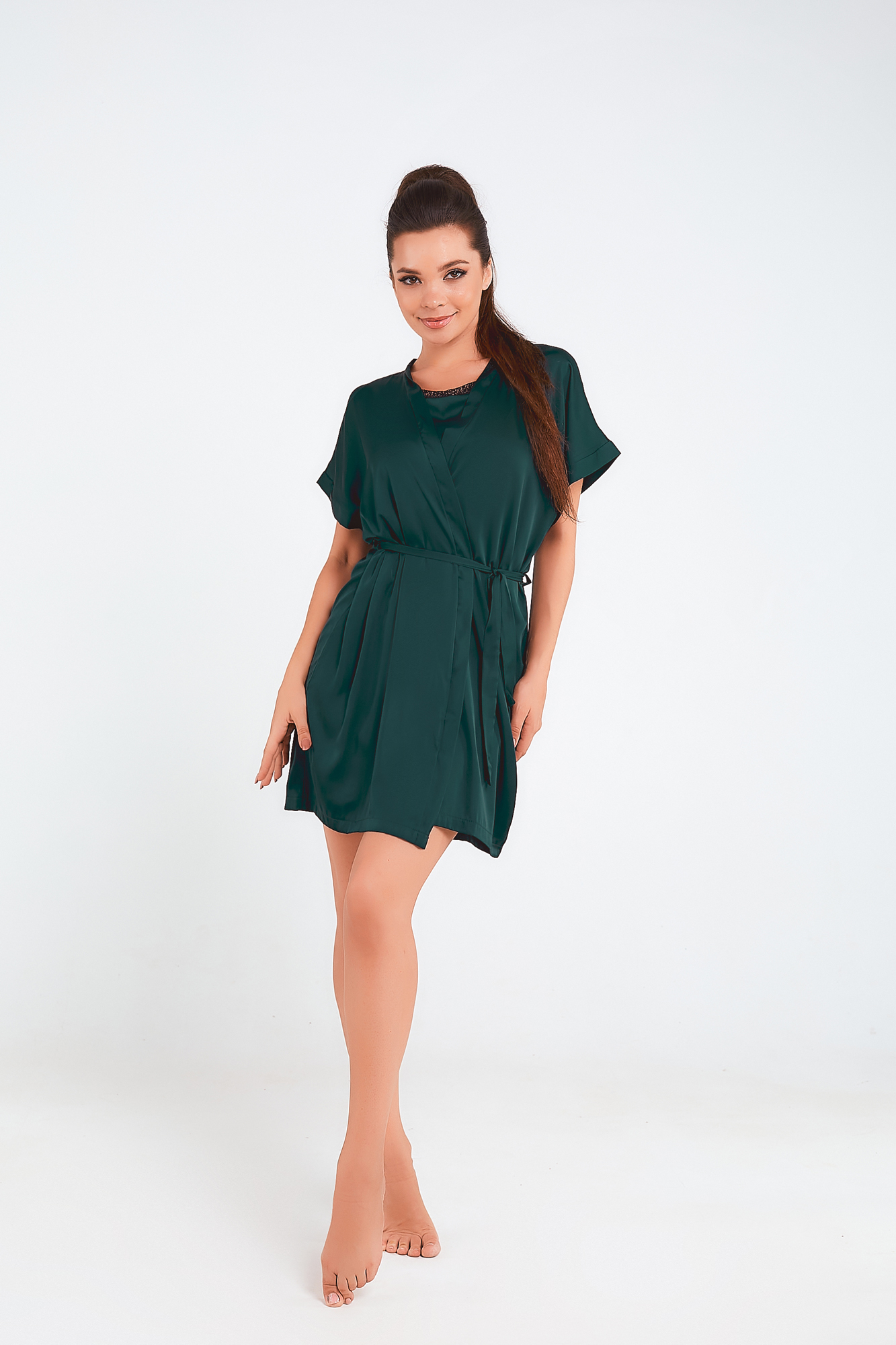 

Халат BARWA garments 0242 / Изумрудный, Халат BARWA garments 0242 S/L Изумрудный