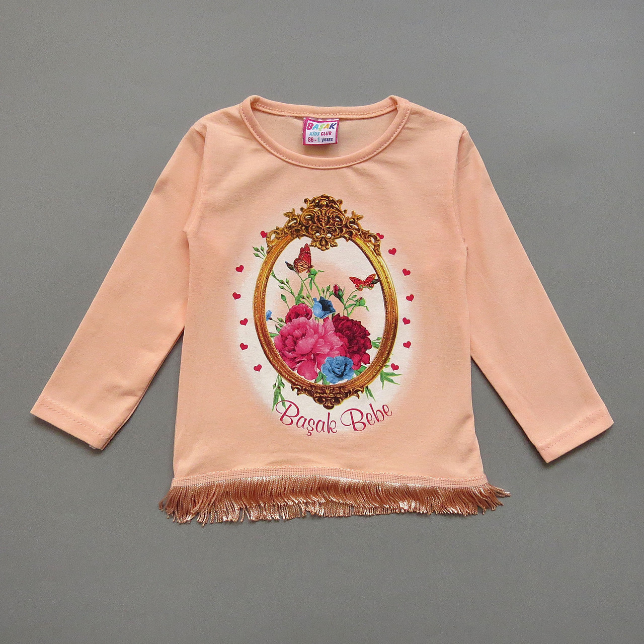 

Лонгслив Basak kids Club "Цветы" для девочки 86 см Персиковый 13196
