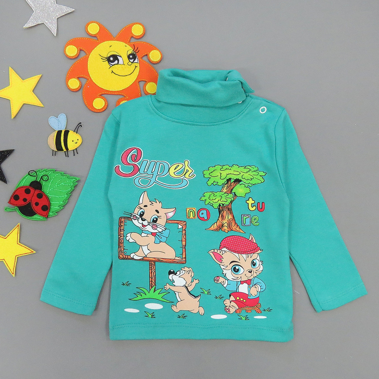 

Водолазка Kipir kids "Зверята" для девочки 86 см Зеленая 15456