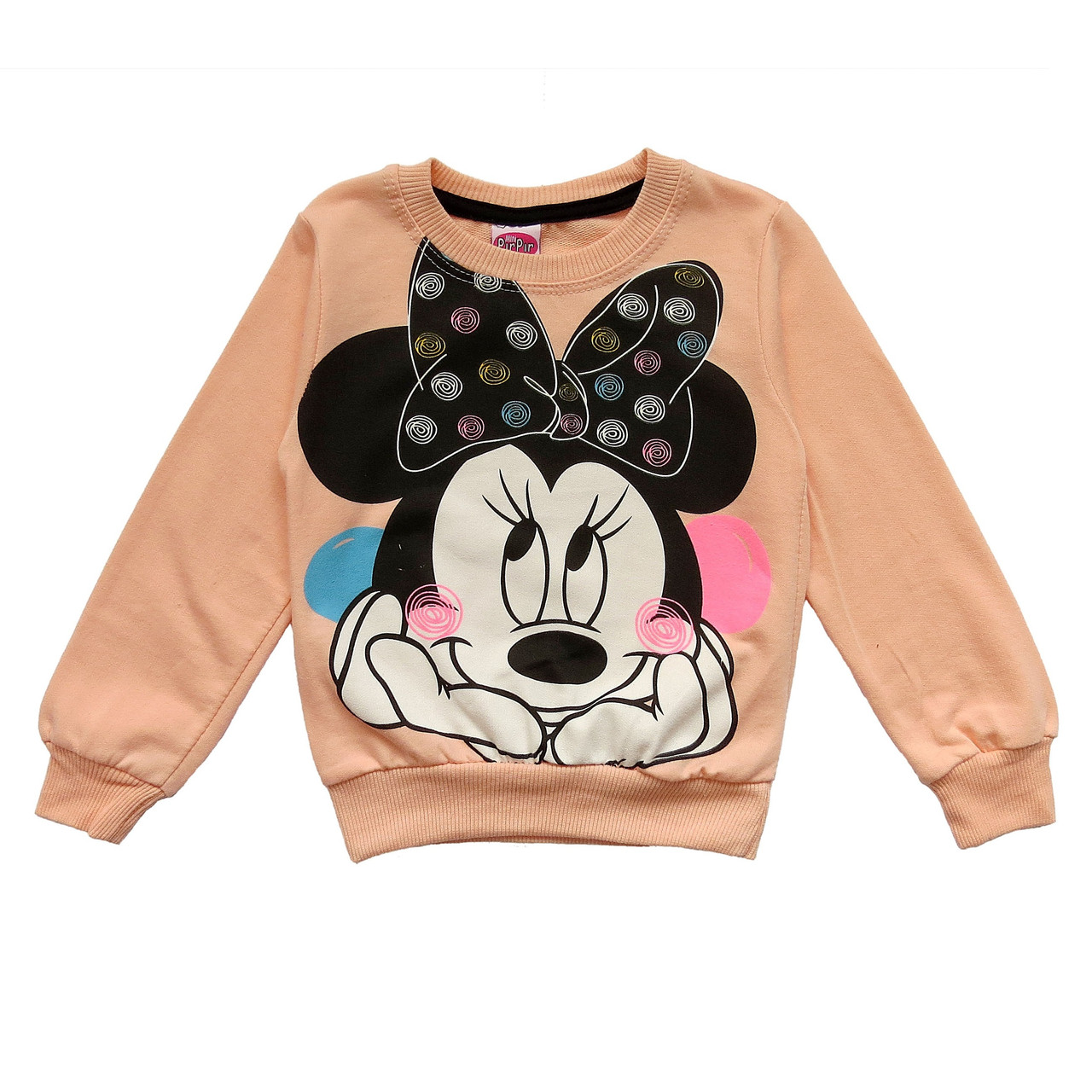 

Свитшот PirPir kids Minnie Mouse для девочки 86 см Персиковый 11458