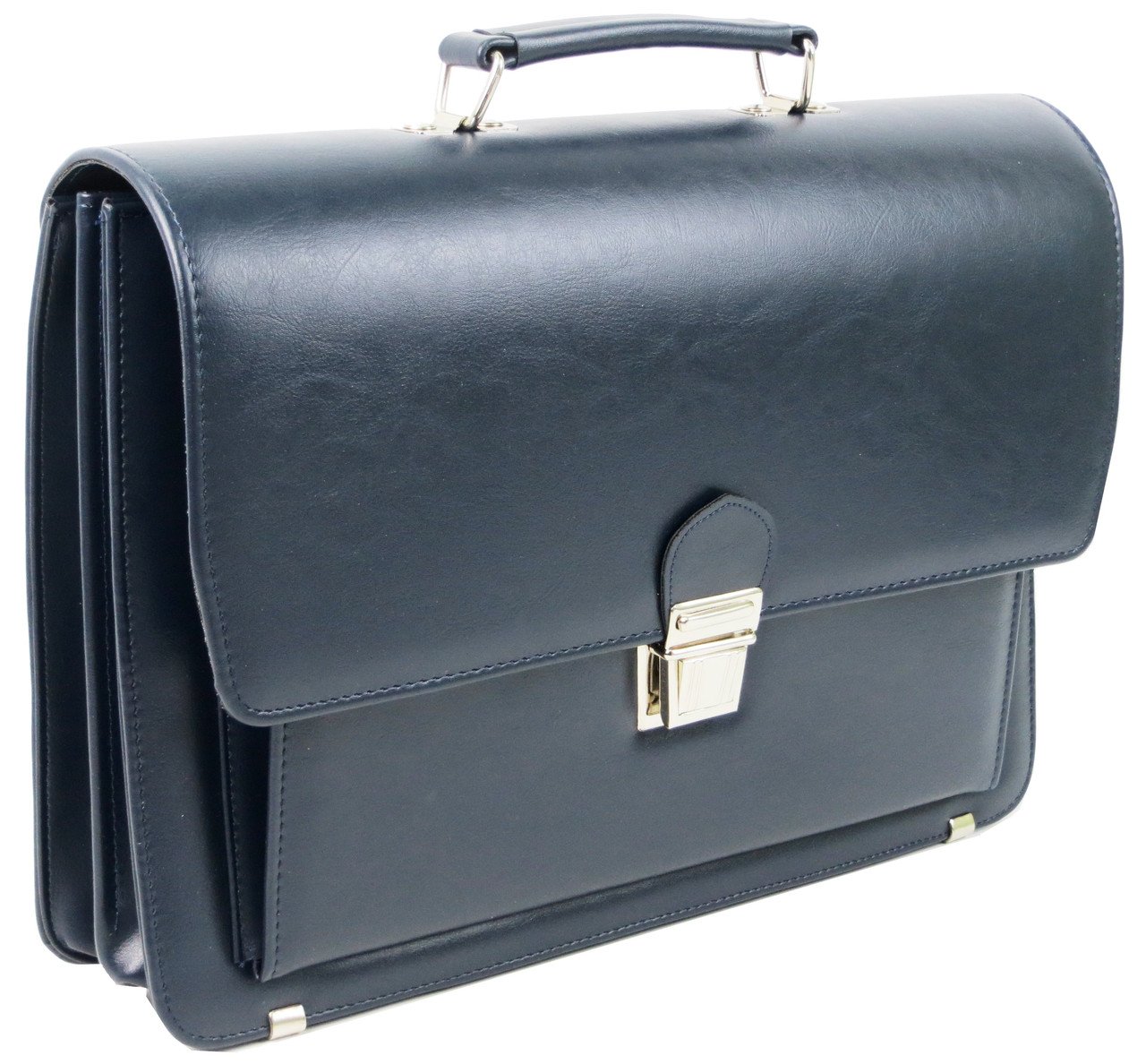 

Деловой портфель из эко кожи AMO Польша синий supersumka (TР012SST09 navy)