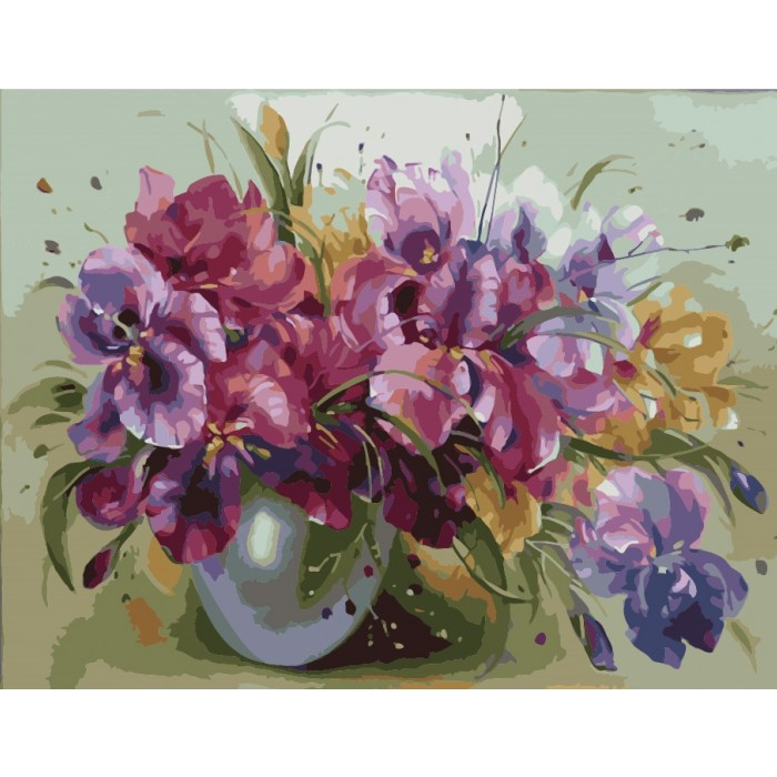 

Картина по номерам Букет ярких ирисов KHO1118