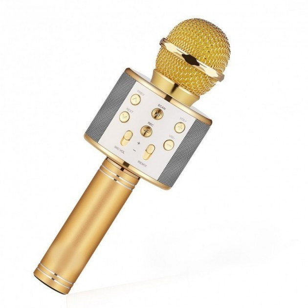 

Беспроводный Bluetooth караоке микрофон WS-858(Gold)