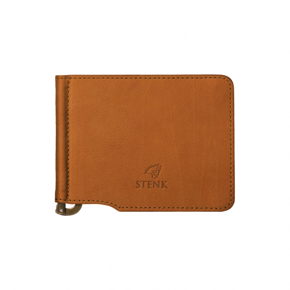 

Кожаный зажим для денег Stenk Moneyclip Camel (8985)