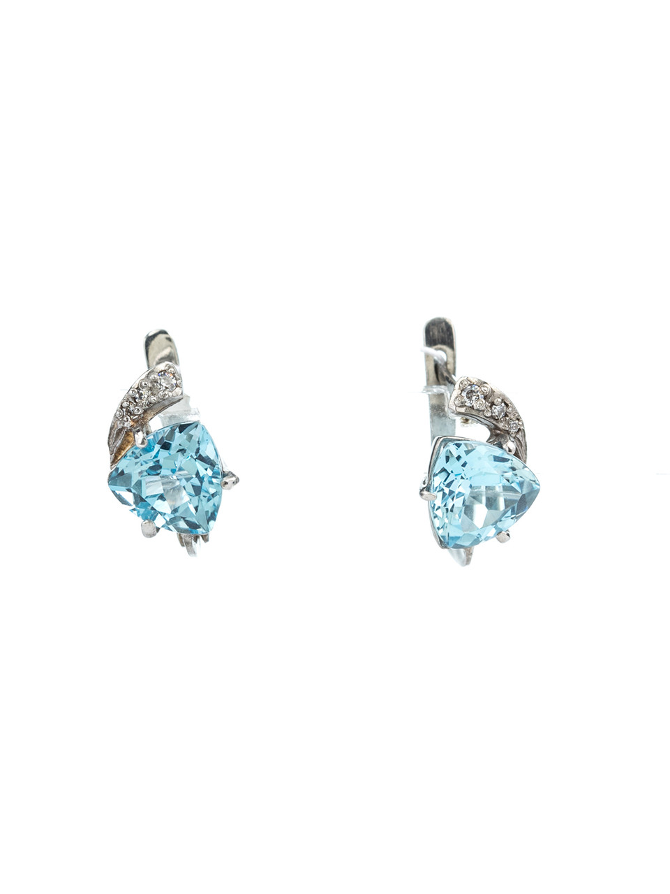 

Серьги из серебра с топазом E-201
