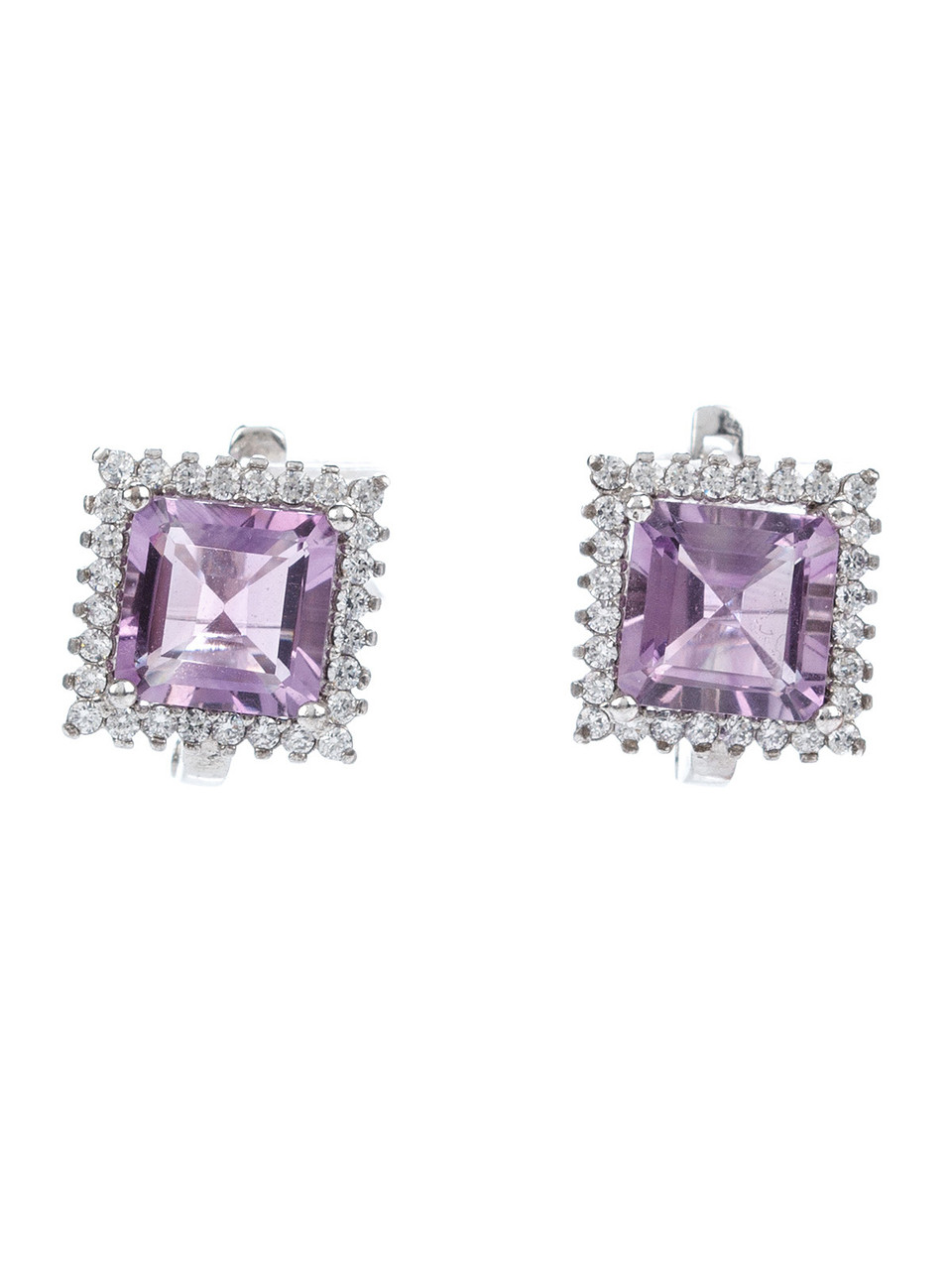 

Серьги из серебра с аметистом Т-2700