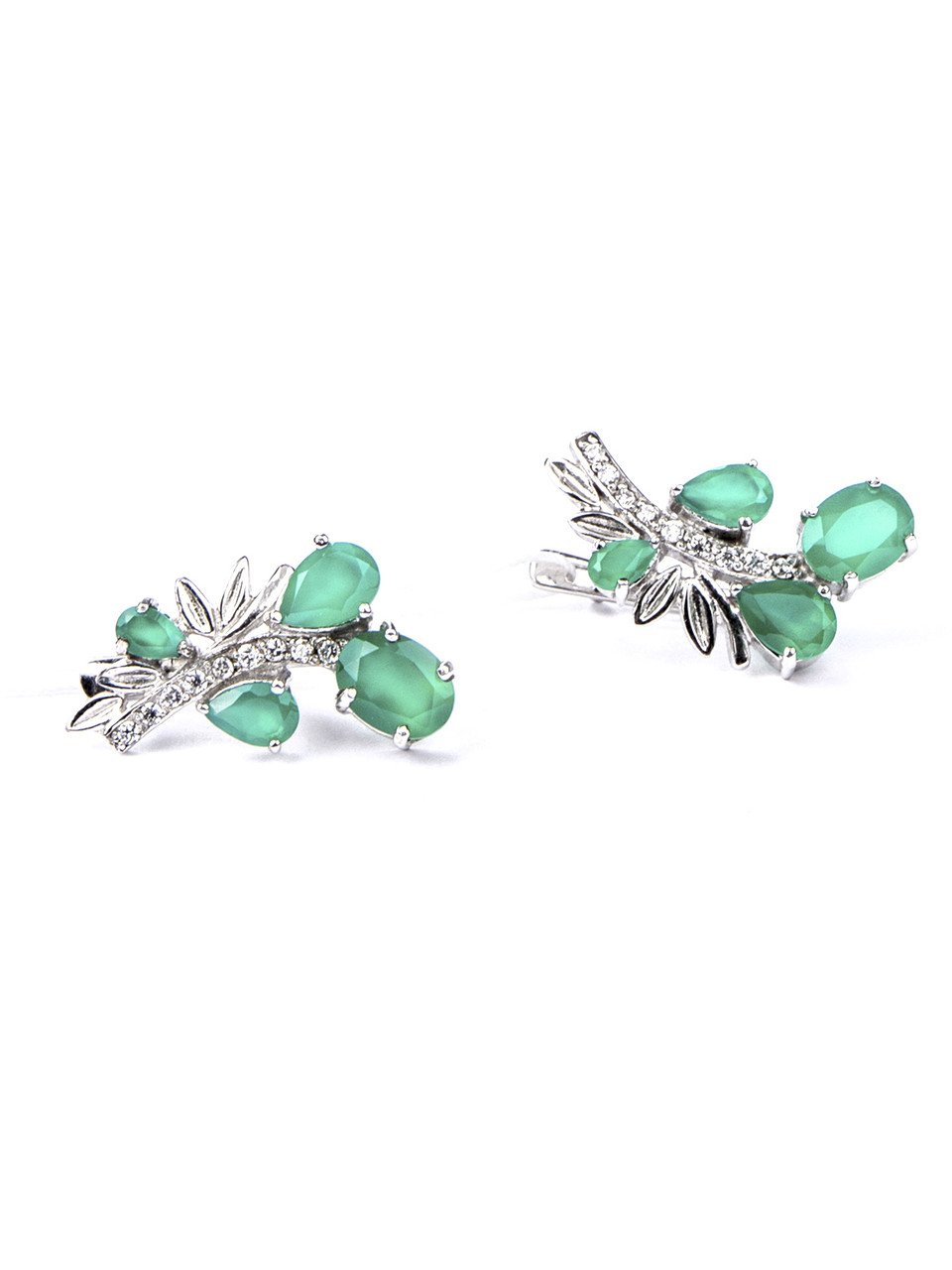 

Серьги из серебра с агатом Е-195