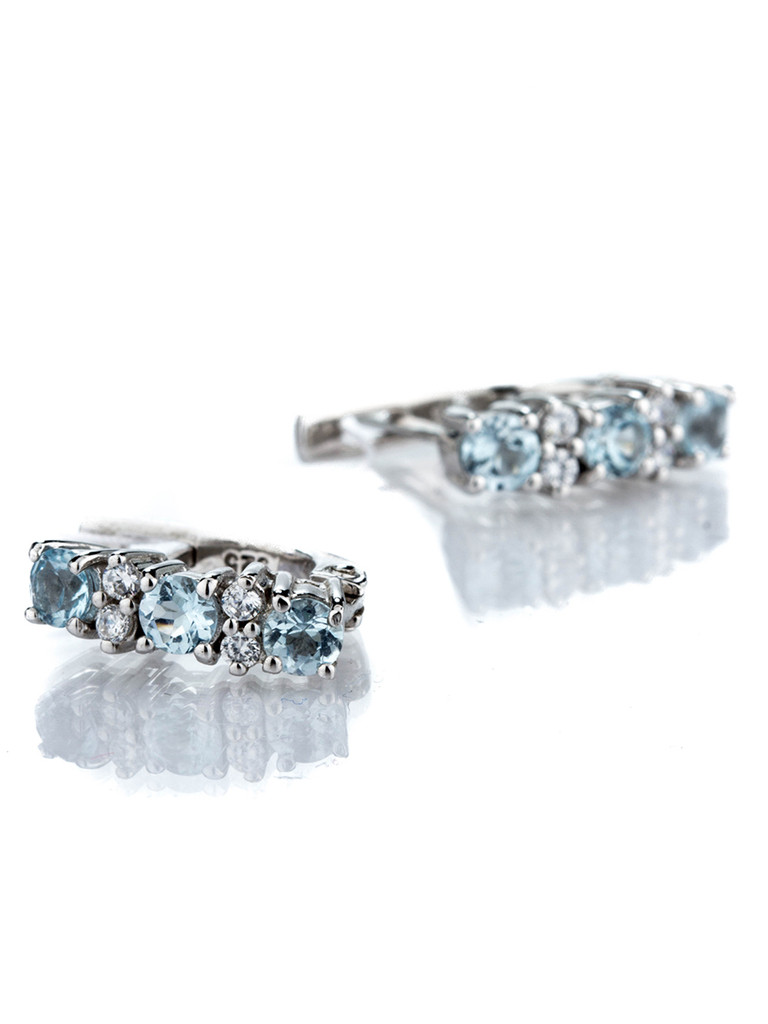 

Серьги из серебра с топазом Е-290