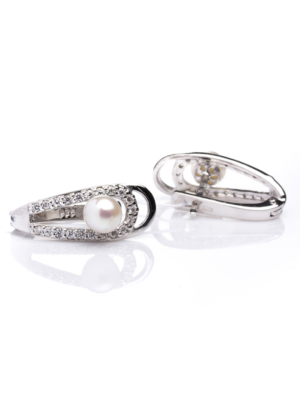 

Серьги из серебра с жемчугом культивированным Е-476
