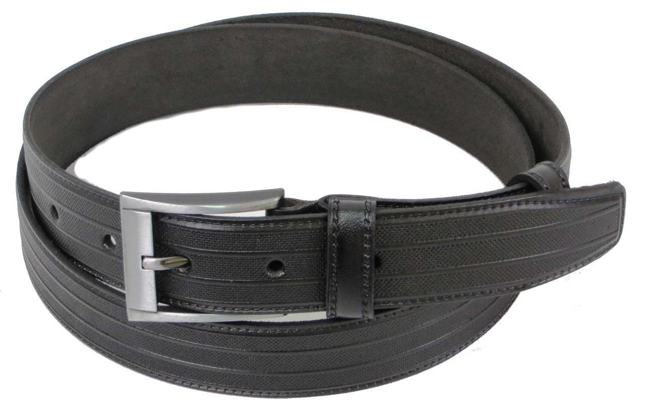 

Мужской кожаный ремень под брюки Skipper черный 3,5 см supersumka (TР0121250-35)