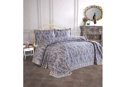 

Покрывало Tropik Home Pandora Bamboo Navy Blue 1228-7 240x260 Синий