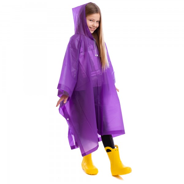 

Дождевик детский Пончо многоразовый C-1020 Violet
