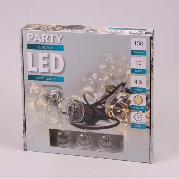

Гирлянда LED Лампочки теплый свет 10 ламп 4,5 м. 45000 (BAM01619)