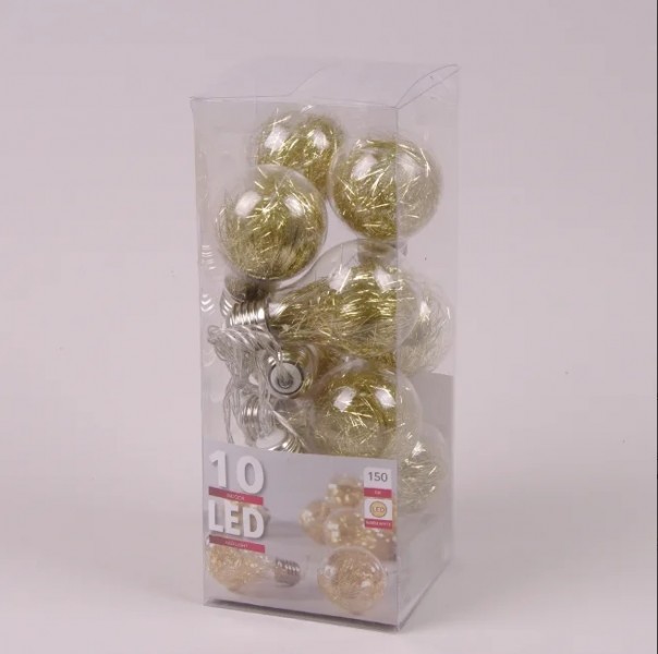 

Лампочки LED 10 ламп теплый свет 1,5 м. 40850 (BAM01608)