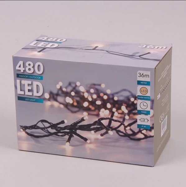 

Гирлянда LED теплый свет 480 диодов 36 м. 45002 (BAM01618)