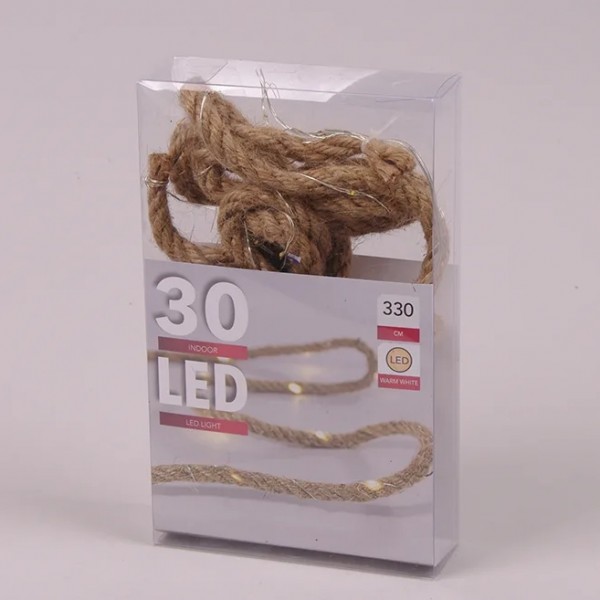 

Гирлянда LED Веревка теплый свет 30 светодиодов 3,3 м. 45022 (BAM01590)