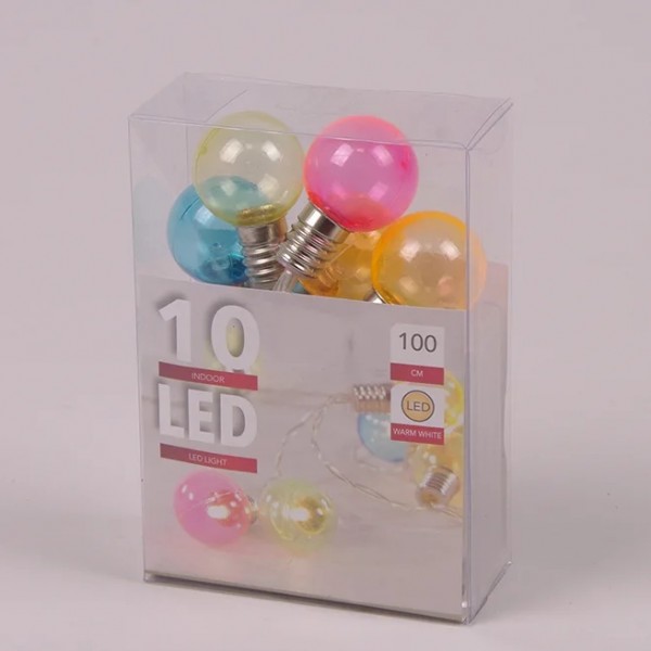 

Гирлянда LED Разноцветные лампочки теплый свет 10 светодиодов 1 м. 40851 (BAM01578)