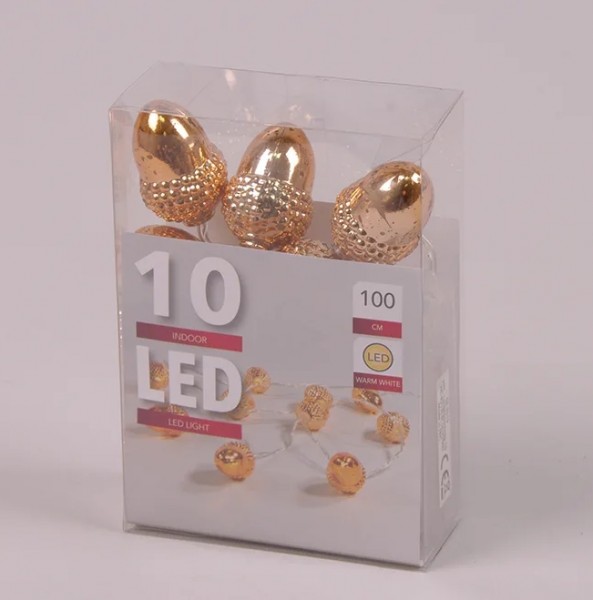 

Гирлянда LED Желуди медные теплый свет 10 светодиодов 1 м. 45012 (BAM01584)