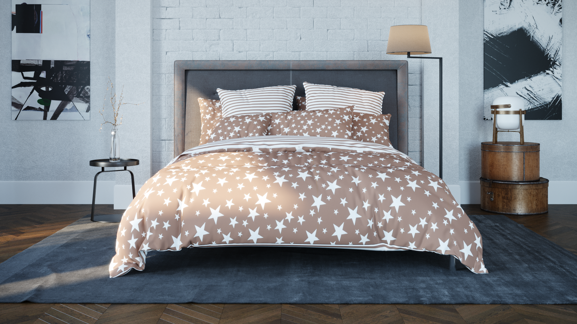 

Комплект постельного белья ТЕП Ranforce 015 Star Brown 200x215