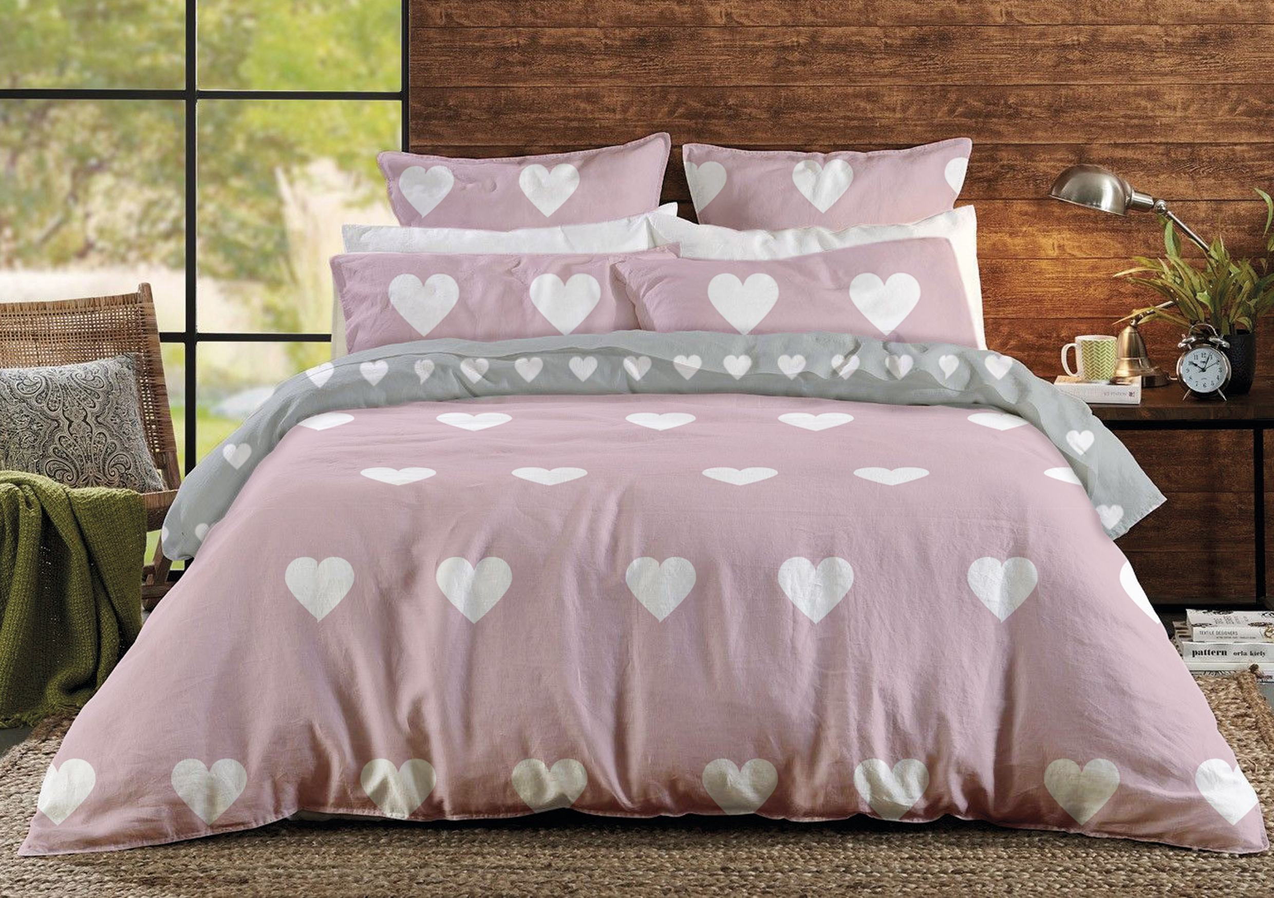 

Комплект постельного белья ТЕП Ranforce Pink Love Hearts 180x215