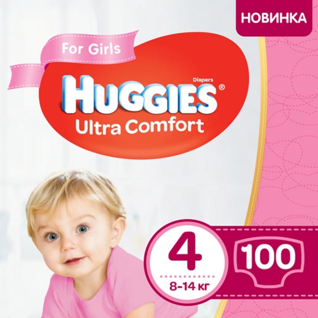 

Подгузник Huggies Ultra Comfort 4 Box для девочек (8-14 кг) 100 шт (5029053547848)