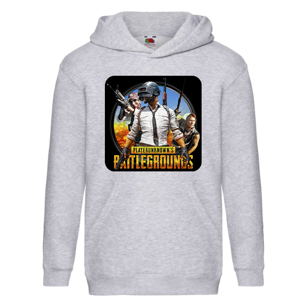 

Худи для девочек Fruit of the Loom pubg battleground Серый 140 см CHHUDKD2140SA