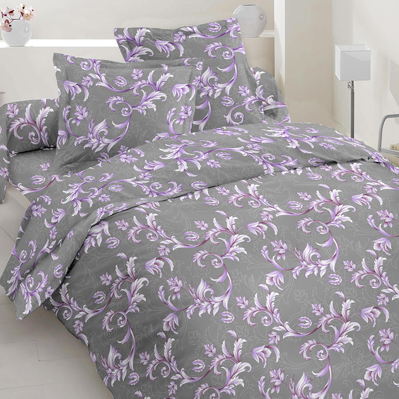 

Комплект постельного белья Time Textile 200x220 см Серо-фиолетовый 000126106