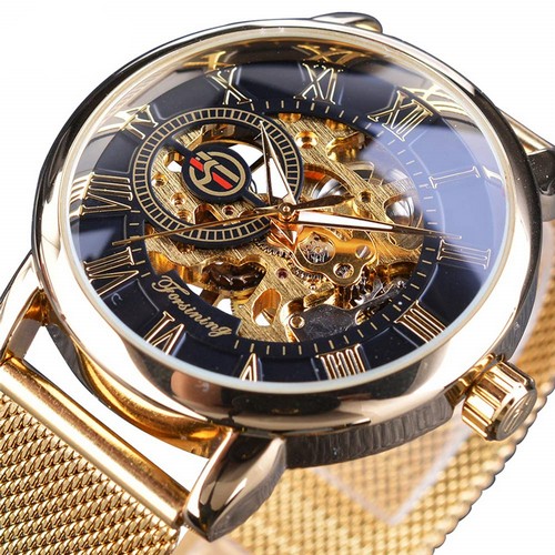 

Мужские наручные часы (1040 Gold-Black) Forsining 41 мм Золотой 000125191