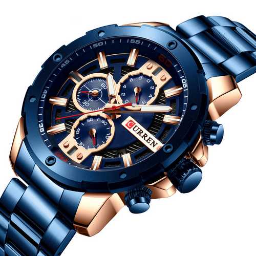 

Мужские наручные часы (8336 Blue-Cuprum) Curren 49 мм Синий 000125153