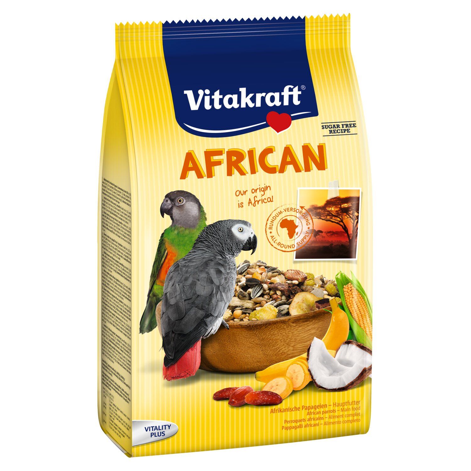 

Корм для крупных африканских попугаев Vitakraft «African» 750 г