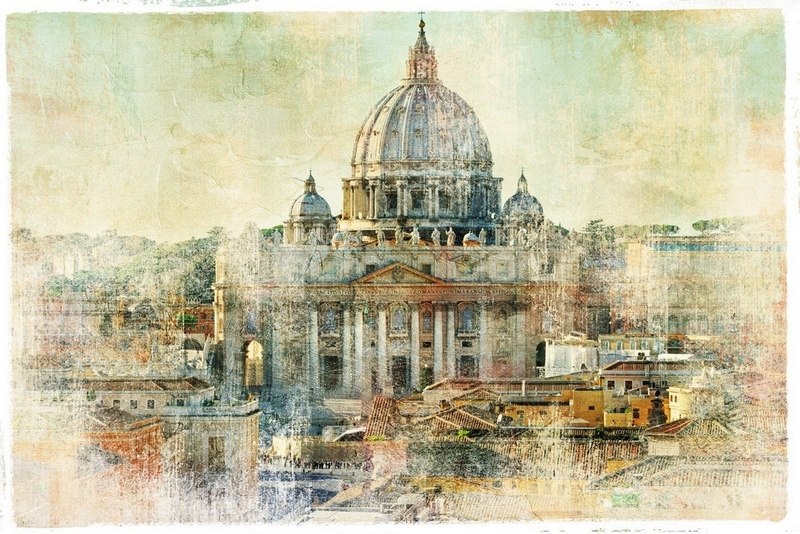 

Картина LaPrint Винтажный город 90х60 см