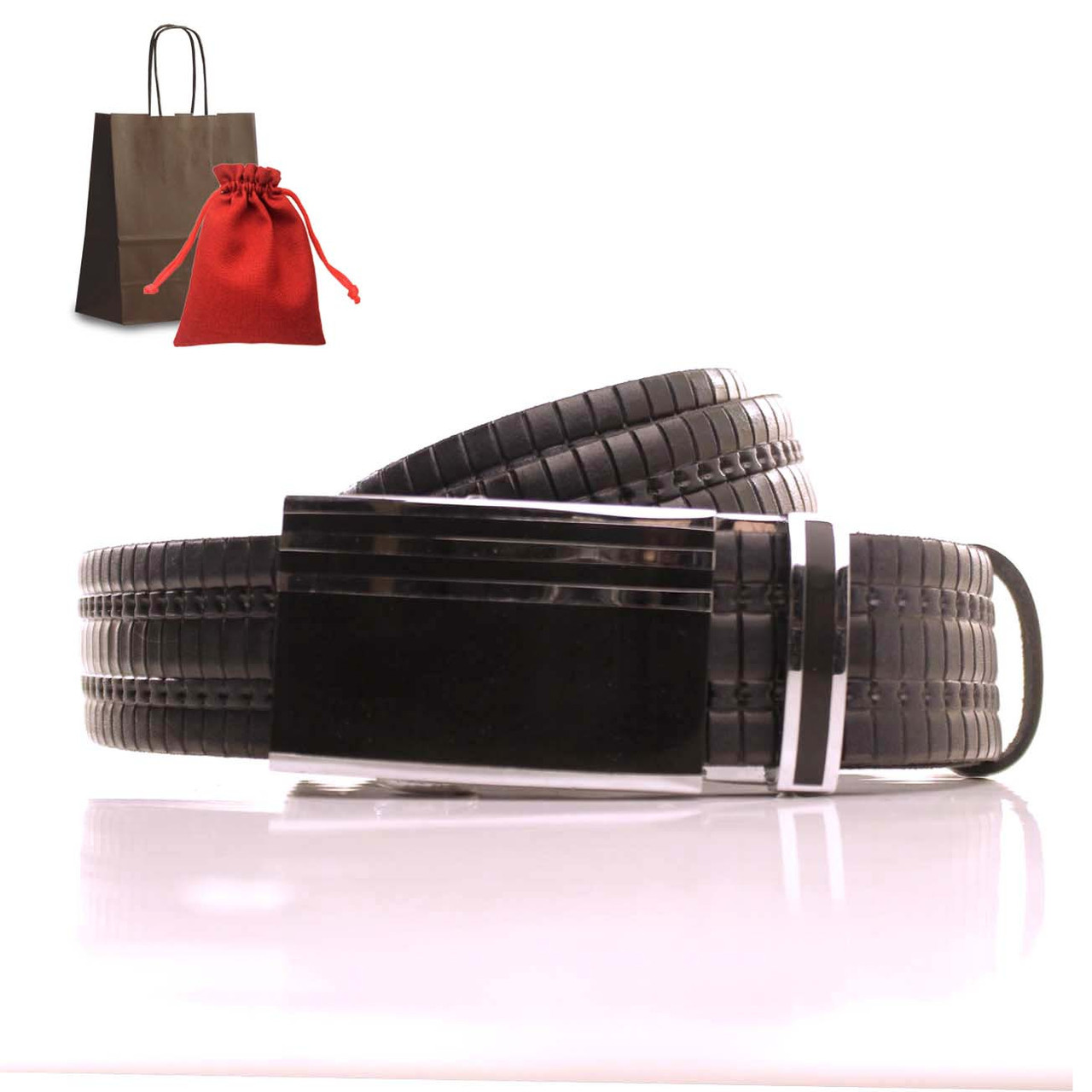 

Ремень кожаный Lazar 120-125 см синий L35U1A45-M