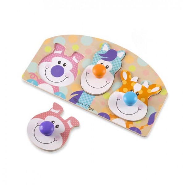 

Первый формовой пазл Животные фермы Melissa & Doug