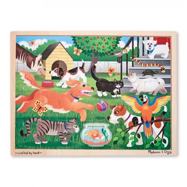 

Пазл начального уровня Домашние животные 24 элемента Melissa & Doug