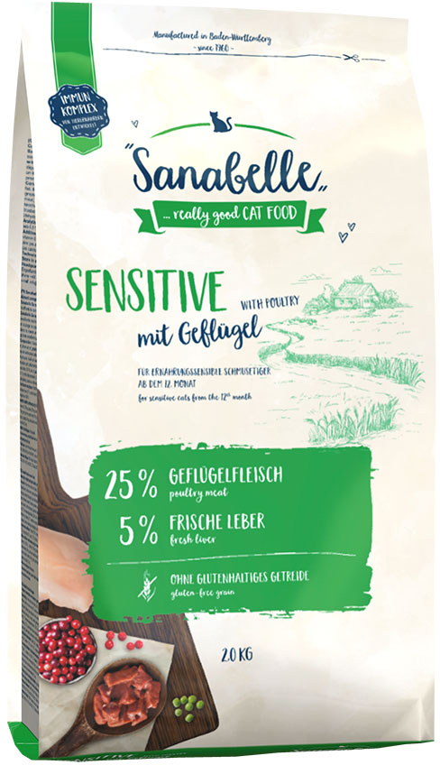 

Сухой корм для взрослых кошек Bosch Sanabelle Sensitive (домашняя птица) 2 кг