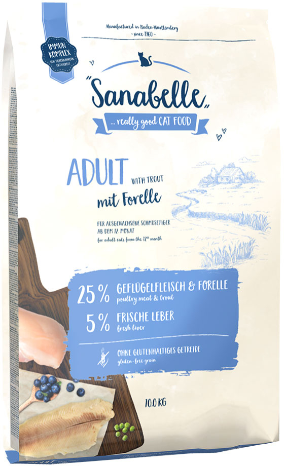 

Сухой корм для взрослых кошек Bosch Sanabelle Adult Forelle с форелью 10 кг