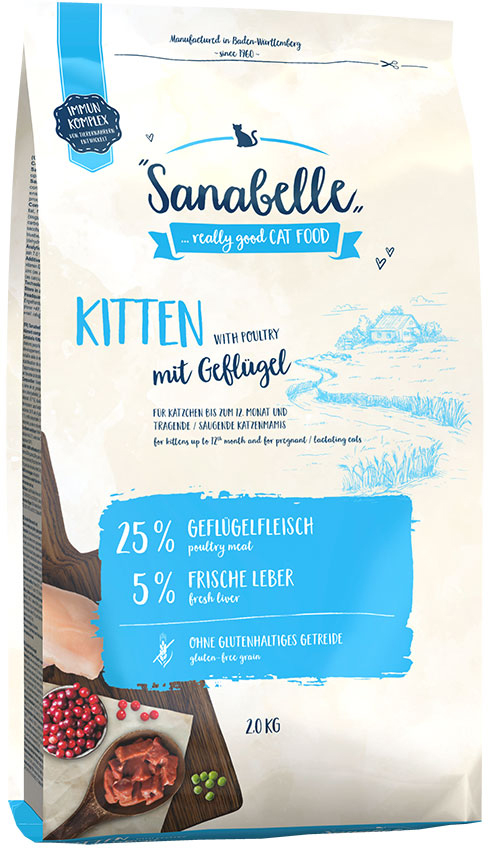 

Сухой корм для котят и беременных/кормящих кошек Bosch Sanabelle Kitten 2 кг