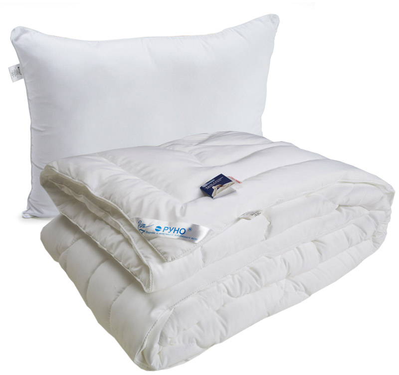 

Комплект Руно Одеяло 140х205 + Подушка 50х70 из искусственного лебяжьего пуха (924.52ЛПУ)