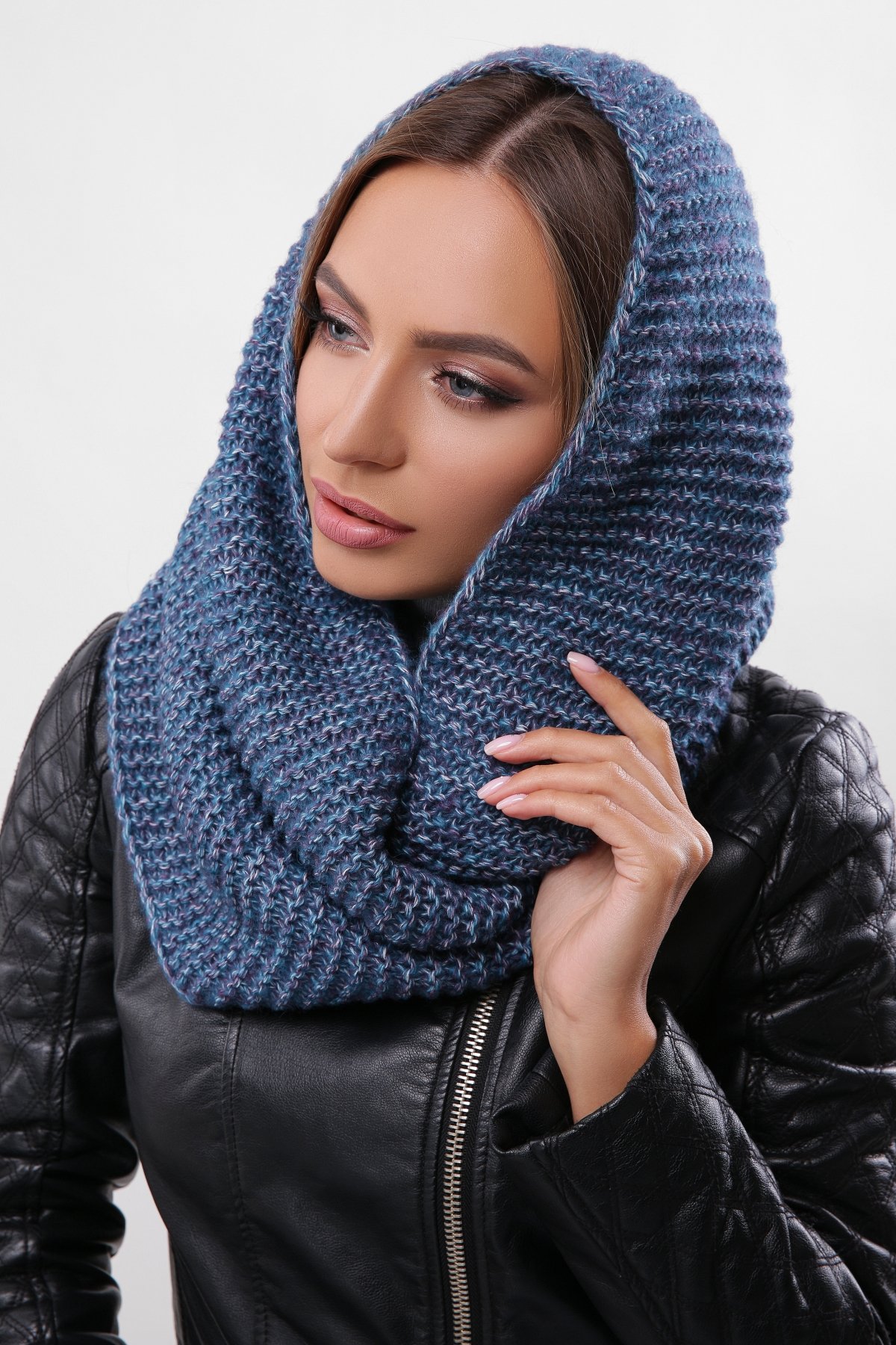 

Снуд 298 Pretty Woman UNI волна-фиолетовый меланж
