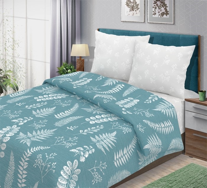 

Комплект постельного белья из бязи Гербарий Исландия CottonTwill 220х240 см Евро (РБ020-4)